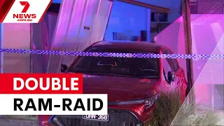 Stolen cars ram-raid Melbourne businesses | 7NEWS