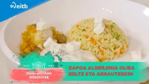 JOSEBA ARGUIÑANO SUKALERRIAN: Zapoa alberjinia oliba beltz eta arrautzekin
