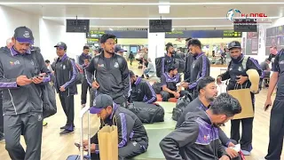 দেশে ফিরেছেন ক্রিকেটারদের একাংশ, এয়ারপোর্টে মিষ্টিমুখ।
