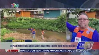COPECO and City Hall inspect the Adán ravine in La Ceiba for mitigation work