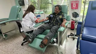 Águilas Negras motorcycle club from El Salvador participates in blood donation drive
