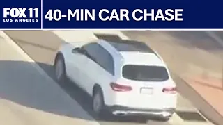 Suspect, possibly armed with gun, leads police chase across Los Angeles