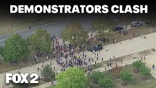 Protestors, supporters clash in Dearborn ahead of City Council meeting