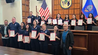 History-making women's volleyball bronze medalists honored at Guam Legislature