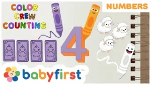 New Video! | Color Crew: Learn Counting 4+3 with Puzzles & Cows | Numbers for Kids | Baby First