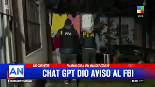 🚨 LO DESCUBRIÓ EL FBI Y LO DETUVO LA PFA: PLANIFICABA UNA MASACRE ESCOLAR CON IA