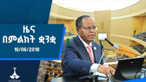 ዜና በምልክት ቋንቋ . . . 10/06/2018 ዓ.ም
