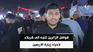 قوافل الزائرين تتجه الى كربلاء لاحياء زيارة الاربعين | مراسلنا سجاد سعد