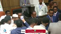 Guddoomiyaha cusub ee Baarlamaanka Galmudug oo la dhaariyay.