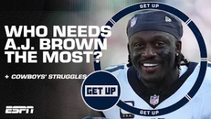 Domonique Foxworth's TOP TWO TEAMS for A.J. Brown are... | Get Up