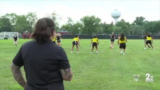 Maryland girls flag football debuts: Dulaney makes history