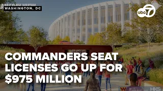 EventsDC to sell Commanders personal seat licenses at new stadium for $975M