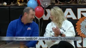 Warren Sends Off Tessa Janecke's Parents to Italy for 2026 Winter Olympics