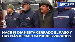 The border crossing to Chile has been closed for 15 days, with over 1,500 trucks stranded