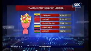 Розы, хризантемы и лилии предпочитают покупать казахстанцы