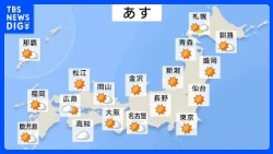 Okinawa and Western Japan expected to be cloudy due to humid air; Eastern and Northern Japan to b...