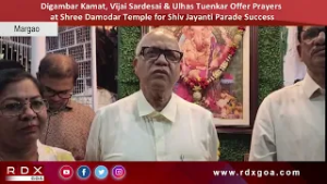 Digambar, Vijai & Tuenkar Offer Prayers at Shree Damodar Temple for Shiv Jayanti Parade Success