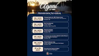 AGUAÍ TEM PROGRAMAÇÃO ESPECIAL EM COMEMORAÇÃO AO 137 ANOS COM SHOWS GRATUITOS