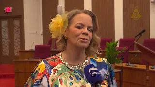 Parlamentario Evelyn Wever-Croes a papia riba presupuesto y aña parlamentario nobo