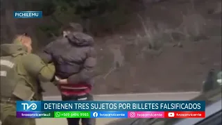 In Pichilemu, traffic stop leads to three arrests and discovery of counterfeit bills