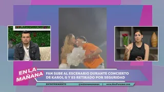 Fan rushes the stage during Karol G concert | Fidel Escobar marries Stephanie Morales