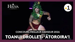 Heiva 2026 : Toanui Drollet, meilleur danseur ‘Ātoroira’i