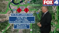 I-670 detours for downtown Kansas City park project