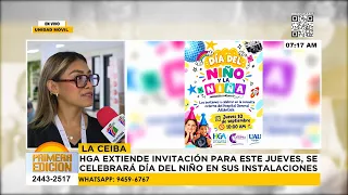 HGA de La Ceiba extiende invitación para este jueves, se celebrará día del niño en sus instalaciones
