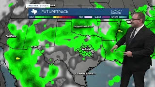 Storms graze northeastern areas, temps in the upper-90s