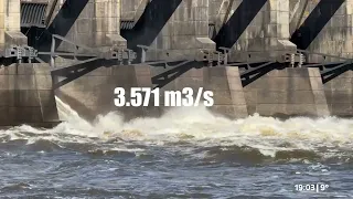 💧 UTE continues releasing water from the Rincón del Bonete reservoir, keeping the floodgates open