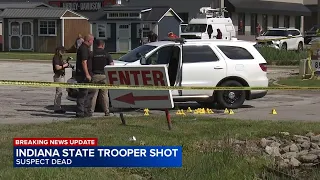 Indiana State Police trooper shot near Michigan City; suspect found dead, officials say