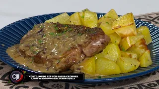 Ribeye Steak with Creamy Sauce and Oven-Roasted Potatoes in Butter Sauce | Chili