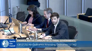 Finance, Native Communities and Tribal Governments Committee 8/4/2026