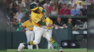A's star Shea Langeliers could miss the rest of the season with a torn meniscus