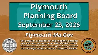 Plymouth Planning Board: 9/23/26