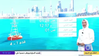 طقس شديدة للحرارة والرياح شمالية غربية
