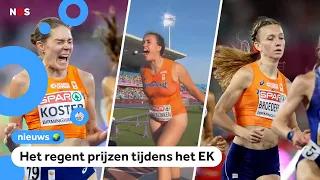 Gold, silver, and bronze at the European Athletics Championships