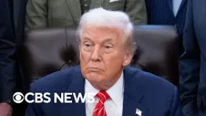 Trump addresses "nationalize elections" comments at Oval Office