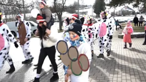 Masopustní průvod v Myslívě