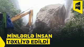 “Saudel” tayfunu Çinin sahil bölgələrini vurdu