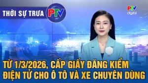 Thời sự Phú Thọ trưa 26/2/2026 | Từ 1/3/2026, cấp giấy đăng kiểm điện tử cho ô tô và xe chuyên dùng