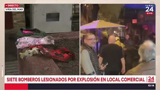 Seven firefighters injured in explosion at commercial building in Viña del Mar