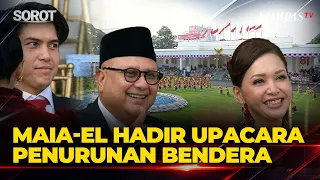 Bunda Maia-El Rumi Hadiri Upacara Penurunan Bendera Merah Putih HUT ke-81 di Istana