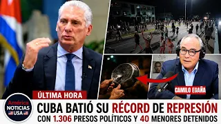 CUBA BATIÓ SU RÉCORD DE REPRESIÓN CON 1.306 PRESOS POLÍTICOS Y 40 MENORES DETENIDOS