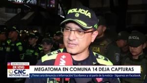 ? ? Autoridades realizaron una “Megatoma de Seguridad” en la Comuna 14 de Cali.