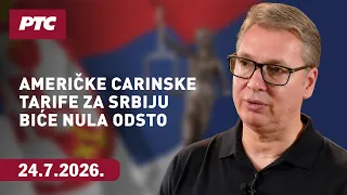 Vučić za RTS: Američke carinske tarife za Srbiju biće nula odsto