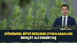 SABAH AJANDASI I DÖNEMSEL BİTKİ BESLEME UYGULAMALARI - BEHÇET ALİ DEMİRTAŞ