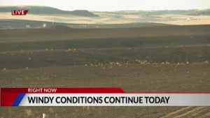 Windy conditions continue Wednesday