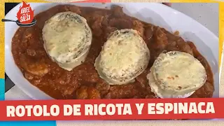 Ricotta and spinach rotolo with giblet stew - Ariel in his element 06/10