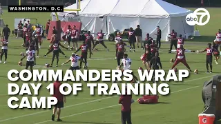 Washington Commanders players describing day one of training camp